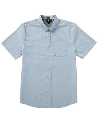 Volcom Everett Oxford Short Sleeve Shirt - Blue
