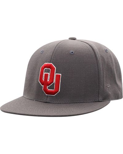 Top Of The World Oklahoma Sooners Team Color Fitted Hat - Gray
