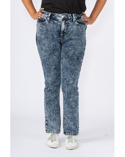 Slink Jeans High Rise Straight Jeans - Blue