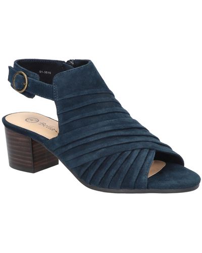 Bella Vita Dayana Block Heel Sandals - Blue