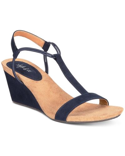 Style & Co. Mulan Wedge Sandals - Blue