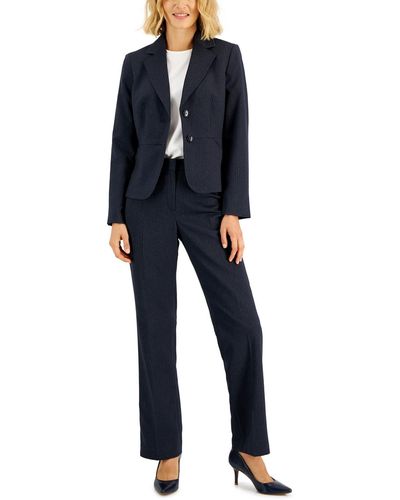 Le Suit Two-button Pinstriped Pantsuit - Blue