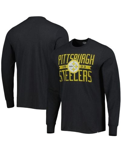 47 Brand / Men's Pittsburgh Steelers Black Rooted Long Sleeve T-Shirt