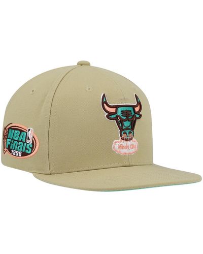 Mitchell & Ness Chicago Bulls 1996 Nba Finals Hardwood Classics Malibu Sunrise Fitted Hat - Green