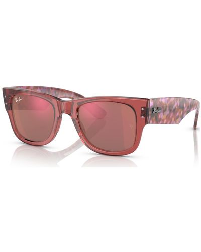 Ray-Ban Mega Wayfarer 52 Low Bridge Fit Sunglasses - Pink