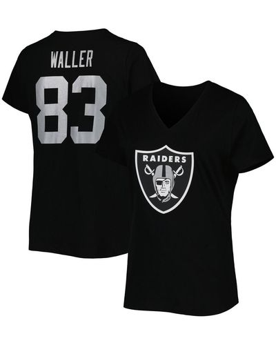 Fanatics Darren Waller Las Vegas Raiders Plus Size Player Name And Number V-neck T-shirt - Black