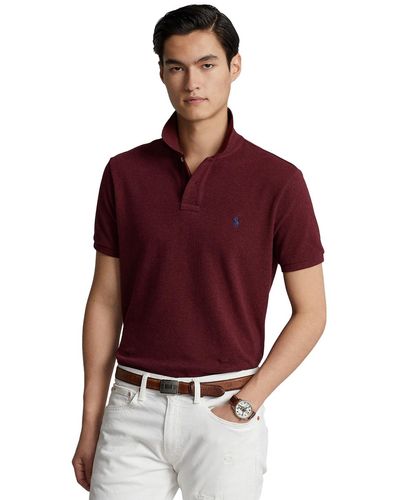 Polo Ralph Lauren Classic-fit Mesh Polo Shirt in Red for Men