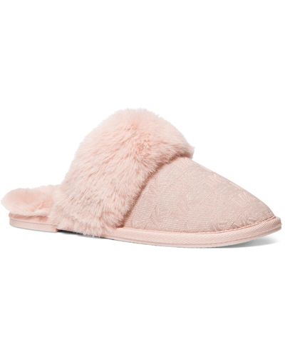 Michael Kors Michael Tula Scuff Slip-on Cozy Slippers - Pink