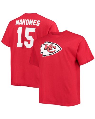 Fanatics Big And Tall Patrick Mahomes Kansas City Chiefs Player Name Number T-shirt - Red