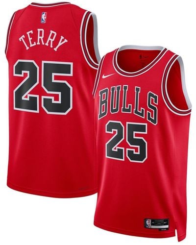 Nike And Dalen Terry Chicago Bulls 2022 Nba Draft First Round Pick Swingman Jersey - Red