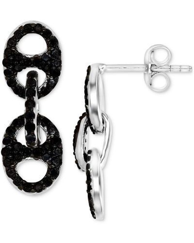 Macy's Mariner Link Drop Earrings (3/4 Ct. T.w. - Black