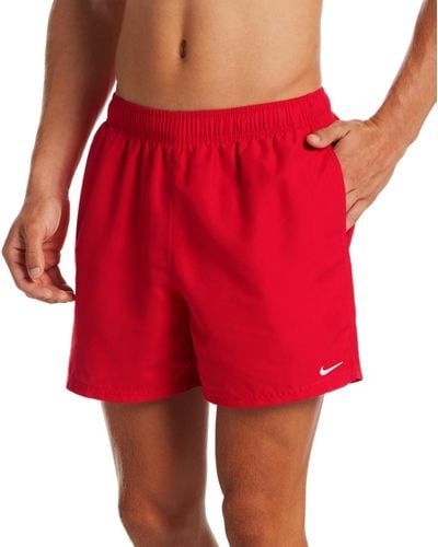 Nike Essential Lap Solid 5" Swim Trunks - Red