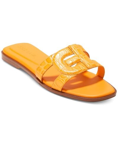 Cole Haan Chrisee Flat Sandals - Orange