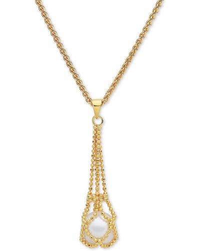 Effy Effy Cultured Freshwater Pearl 18" Pendant Necklace (11-1/2mm - Metallic