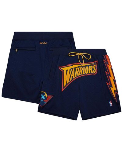 Mitchell & Ness Golden State Warriors Authentic Nba X Just Don Mesh Shorts - Blue