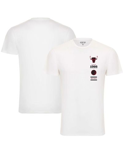 Sportiqe And Chicago Bulls 1966 Collection City Flag Bingham T-shirt - White