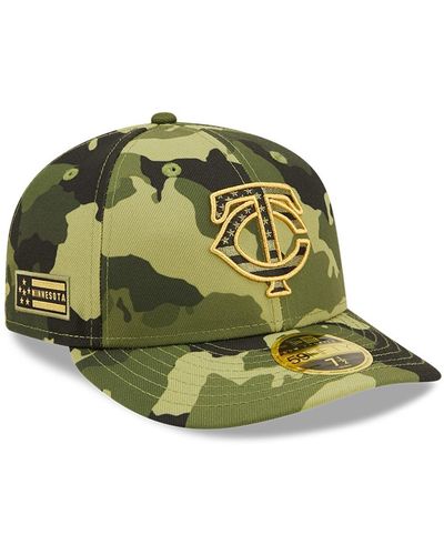 KTZ Minnesota Twins 2022 Armed Forces Day On-field Low Profile 59fifty Hat - Green