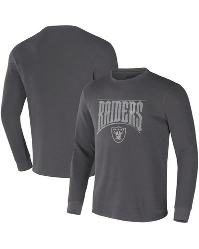 Fanatics Nfl X Darius Rucker Collection By Las Vegas Raiders Long Sleeve Thermal T-shirt - Gray