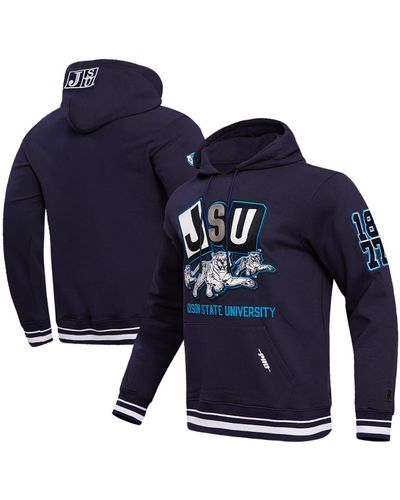 Pro Standard Jackson State Tigers Homecoming Ribbed Fleece Pullover Hoodie - Blue