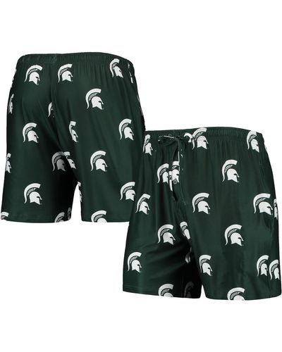 Concepts Sport Michigan State Spartans Flagship Allover Print Jam Shorts - Green