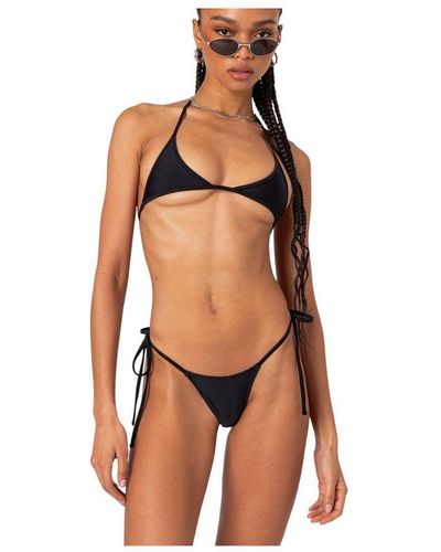 Edikted Elora Micro Triangle Bikini Top - Brown