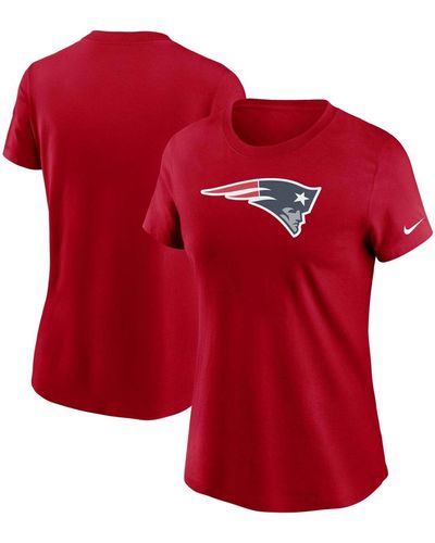 Nike Red New England Patriots Logo Essential T-shirt
