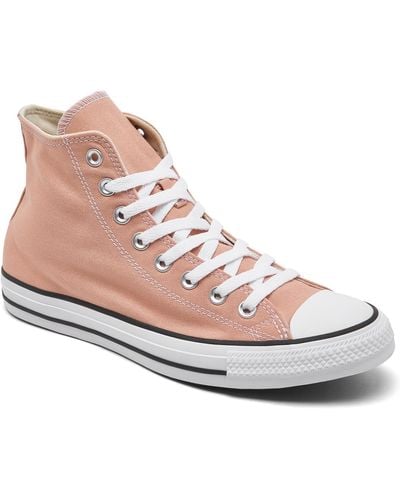 Converse Chuck Taylor High Top Casual Sneakers From Finish Line - Pink