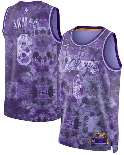 Nike And Lebron James Los Angeles Lakers Select Series Swingman Jersey - Purple