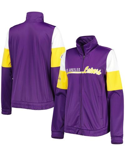 G-III 4Her by Carl Banks Los Angeles Lakers Change Up Full-zip Track Jacket - Purple