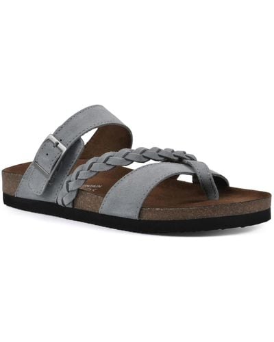 White Mountain Hazy Footbed Sandals - Brown