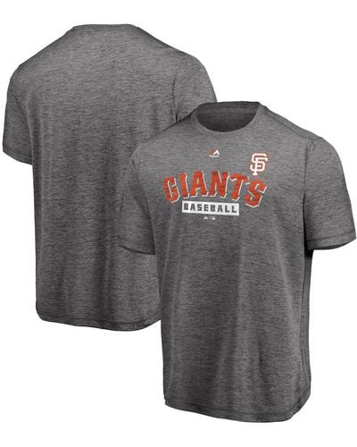 Majestic San Francisco Giants Official Fandom Cool Base T-shirt - Gray