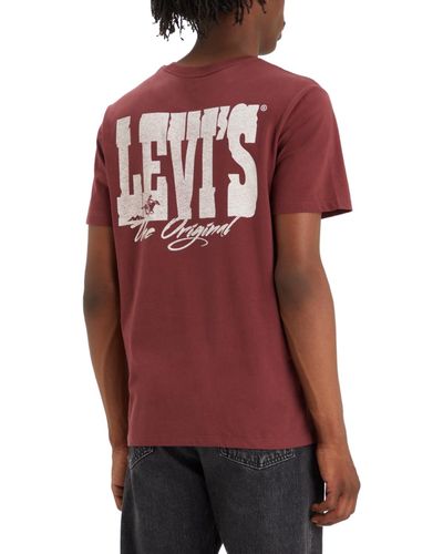Levi's Classic Standard-fit Western Logo Graphic T-shirt - Red
