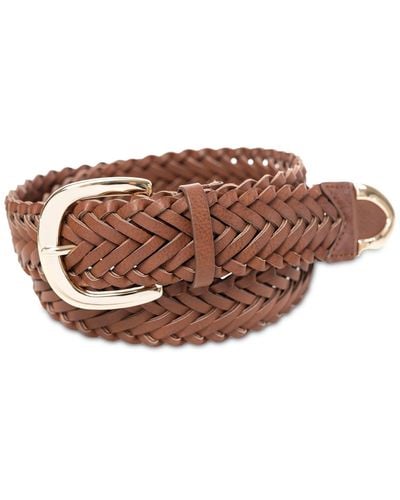 Style & Co. Braided Belt - Brown