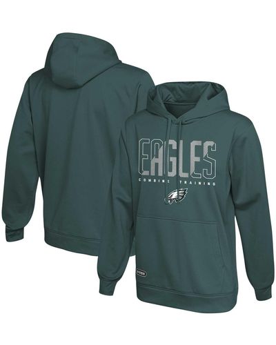 Outerstuff Philadelphia Eagles Backfield Combine Authentic Pullover Hoodie - Green