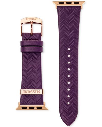 Missoni Zigzag Leather Strap For Apple Watch 38/40/41mm - Purple