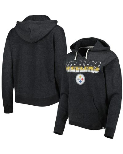 '47 Pittsburgh Steelers Color Rise Kennedy Pullover Hoodie - Black