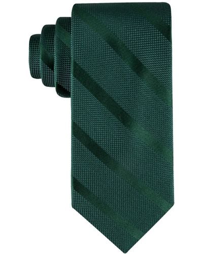Tommy Hilfiger Solid Textured Stripe Tie - Green