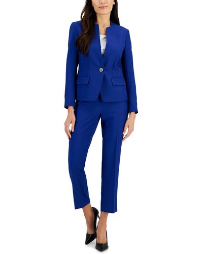 Le Suit Single-button Blazer And Slim-fit Pantsuit - Blue
