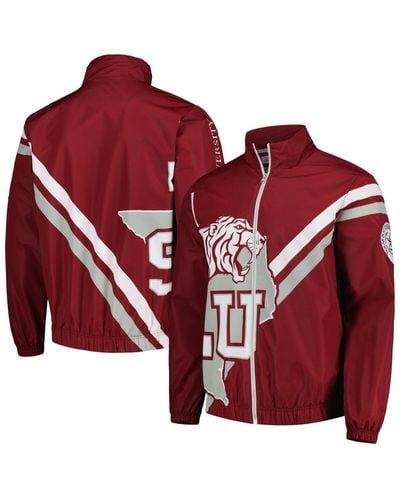 Mitchell & Ness Texas Southern Tigers Exploded Logo Warm Up Full-zip Jacket - Red