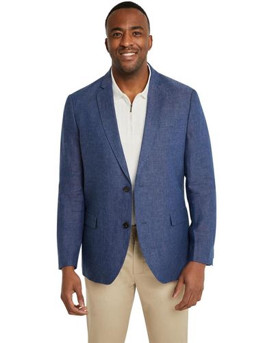 Johnny Bigg Cruz Linen Blazer Big & Tall - Blue