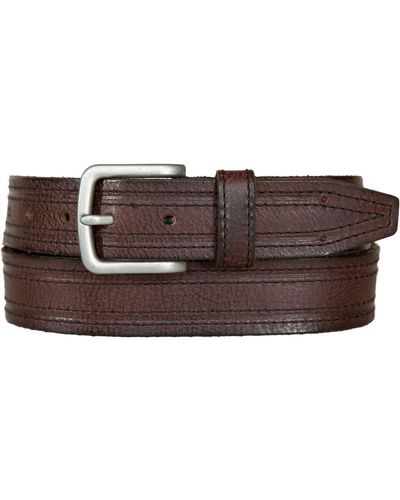 Lucky Brand Antique-like Leather Belt - Brown