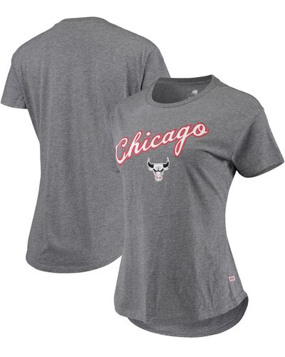 Sportiqe Chicago Bulls City Edition Phoebe Tri-blend T-shirt - Gray