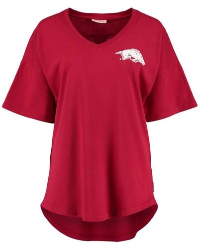 Spirit Jersey Arkansas Razorbacks Oversized T-shirt - Red