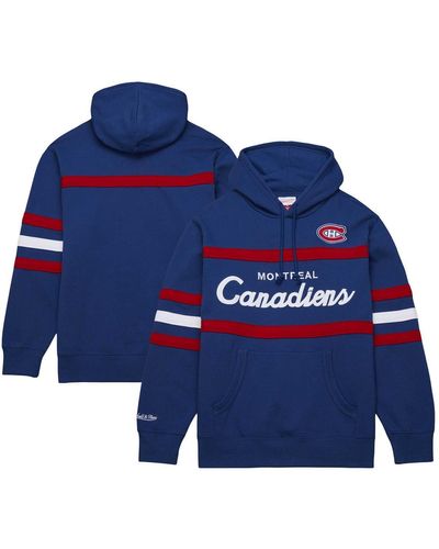 Mitchell & Ness Montreal Canadiens Head Coach Pullover Hoodie - Blue