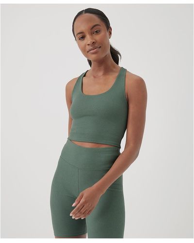 Pact On The Go-to Rib Crop Tank - Green