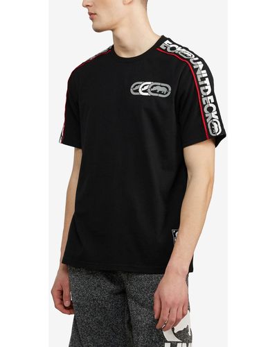 Ecko' Unltd Short Sleeves Tripiped T-shirt - Black