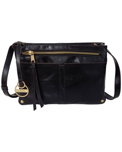 Lodis Kendal Leather Crossbody Bag - Black
