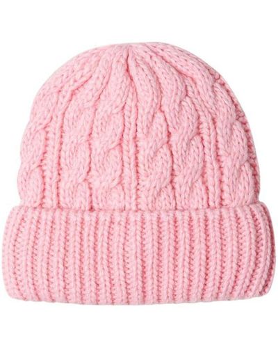 Style Republic Winter Cable Knitted Beanie Hat - Pink