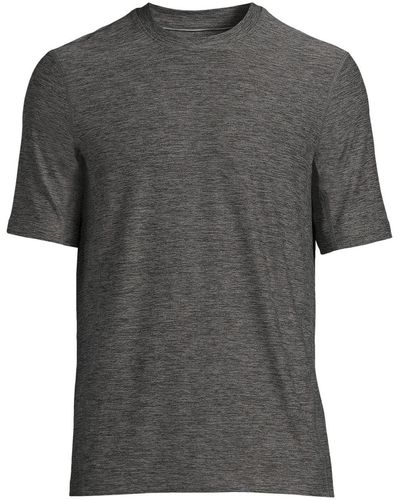 Lands' End Short Sleeve Performance Social Active T-shirt - Gray