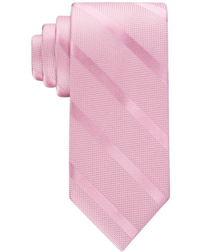 Tommy Hilfiger Solid Textured Stripe Tie - Pink